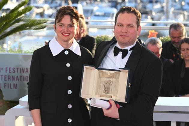 Cannes, 78th Cannes Film Festival 2025, Photocall Winners Cannes, 78th Cannes Film Festival 2025, Photocall Palmares In the picture Alice Rohrwacher, Akinola Davies Cannes France  Copyright: xIPA ABACAx