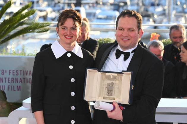 Cannes, 78th Cannes Film Festival 2025, Photocall Winners Cannes, 78th Cannes Film Festival 2025, Photocall Palmares In the picture Alice Rohrwacher, Akinola Davies Cannes France  Copyright: xIPA ABACAx