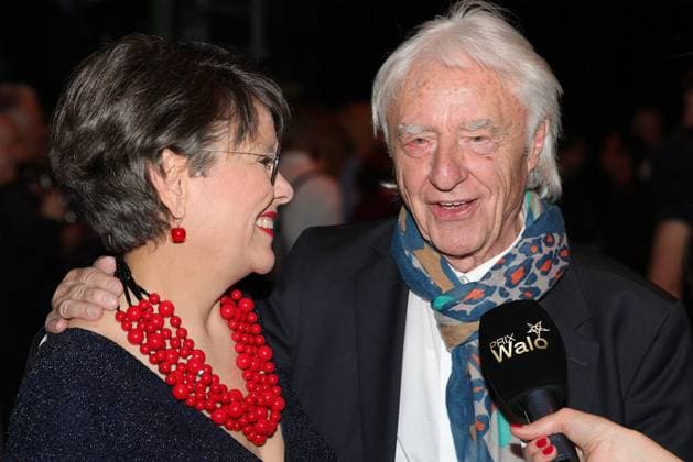 Presentation of the 49 Prix Walo Emil Steinberger with his wife Niccel Presentation of the 49 Prix Walo for the year 2024 on 24 05 2025 at SRF Studio 1 in Zurich Leutschenbach, Zurich, Switzerland