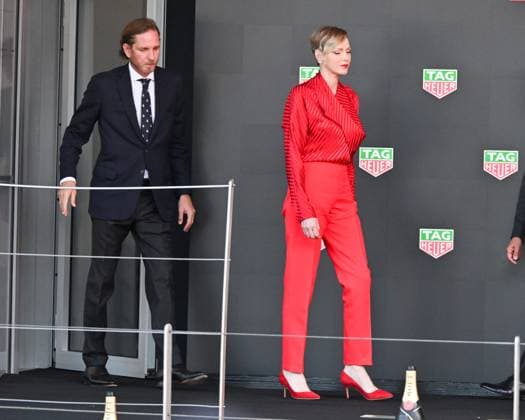 Monaco, Monaco GP 2025, Award Ceremony In the photo: Charlene of Monaco, Andrea Casiraghi  Copyright: xManuelexMangiarottix xipa-agency.netx xManuelexMangiarottix IPA_Agency_IPA58235745