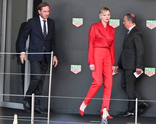 Monaco, Monaco GP 2025, Award Ceremony In the photo: Charlene of Monaco, Andrea Casiraghi  Copyright: xManuelexMangiarottix xipa-agency.netx xManuelexMangiarottix IPA_Agency_IPA58235753