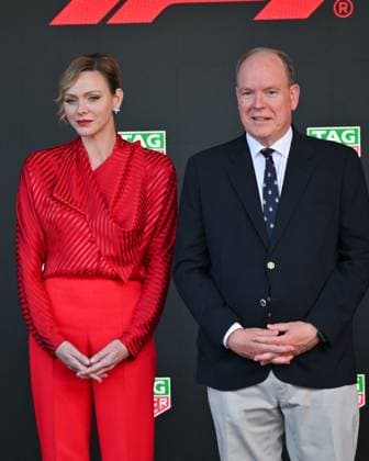 Monaco, Monaco GP 2025, Awards Ceremony Monaco, Monaco GP 2025, Award Ceremony Pictured: Charlene of Monaco, Prince Albert II of Monaco Monte Carlo  Copyright: xIPA ABACAx