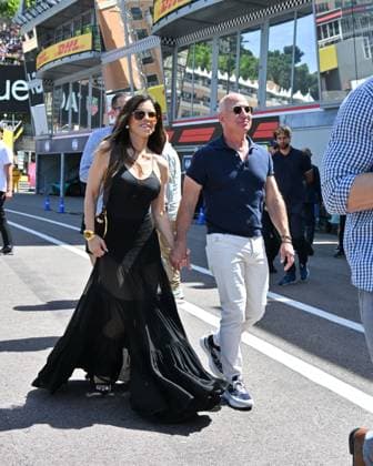 Monaco, Celebrities at the Monaco GP 2025. Monaco, Jeff Bezos and Lauren Sanchez at the Monaco GP 2025. photo: Jeff Bezos and Lauren Sanchez Monte Carlo  Copyright: xIPA ABACAx