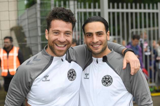 Patrick Fernandez and Timur Ülker at the charity soccer match Kicken mit Stars at the Eilenriedestadion Hanover, 25 05 2025 Foto:xC.xNiehausx xFuturexImagex kicken_5520