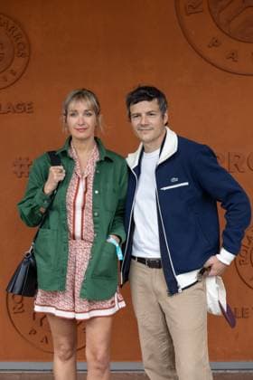 2025 French Open - Celebrities At Village Day 2 NB Caroline Anglade and Nicolas Moreau attends Village during the 2025 French Open at Roland Garros on May 26, 2025 in Paris, France. Photo by Nasser Berzane ABACAPRESS.COM Paris France  Copyright: xBerzanexNasser ABACAx