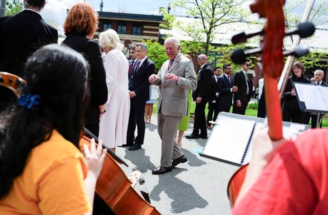 May 26, 2025, Ottawa, On, CAN: King Charles greets the youth musicians of OrKidstra after their performance at a community gathering at Lansdowne Park in Ottawa during a royal visit, on Monday, May 26, 2025. Ottawa CAN  - ZUMAc35_ 20250526_zaf_c35_115 Copyright: xJustinxTangx