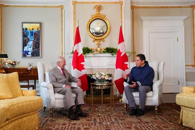 May 26, 2025, Ottawa, On, CANADA: King Charles meets with ITK President Natan Obed at Rideau Hall in Ottawa on Monday, May 26, 2025. King Charles will deliver the throne speech Tuesday, May 27. Ottawa CANADA  - ZUMAc35_ 20250526_zaf_c35_184 Copyright: xSeanxKilpatrickx