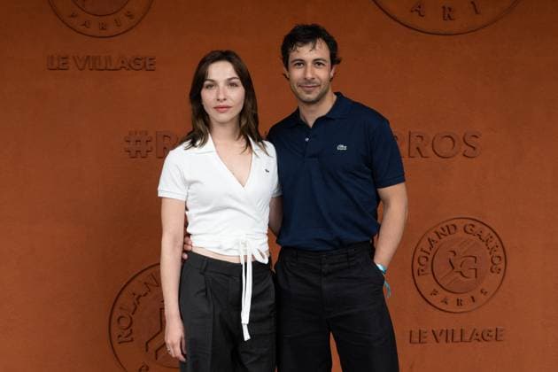 French Open - Vips At The Village - Day 3 Marie Colomb and Nathan Dunglas take a pose at Roland Garros for the French open on May 27, 2025, in Paris, France. Photo by Laurent Zabulon ABACAPRESS.COM Paris France  Copyright: xZabulonxLaurent ABACAx