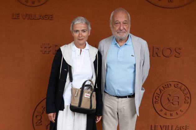 French Open - Vips At The Village - Day 3 Alexia Trouillard Stresi and François Berleand take a pose at Roland Garros for the French open on May 27, 2025, in Paris, France. Photo by Laurent Zabulon ABACAPRESS.COM Paris France  Copyright: xZabulonxLaurent ABACAx