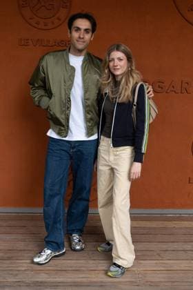 French Open - Vips At The Village - Day 3 Thomas Tears and Pauline La Poney take a pose at Roland Garros for the French open on May 27, 2025, in Paris, France. Photo by Laurent Zabulon ABACAPRESS.COM Paris France  Copyright: xZabulonxLaurent ABACAx