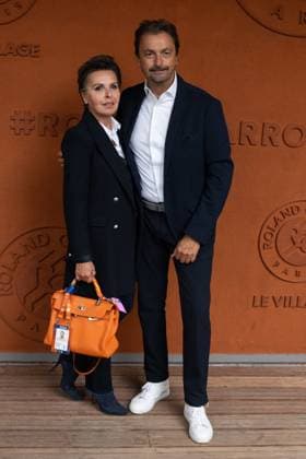 French Open - Vips At The Village - Day 3 Henri Leconte and Maria Dowlatshahi take a pose at Roland Garros for the French open on May 27, 2025, in Paris, France. Photo by Laurent Zabulon ABACAPRESS.COM Paris France  Copyright: xZabulonxLaurent ABACAx