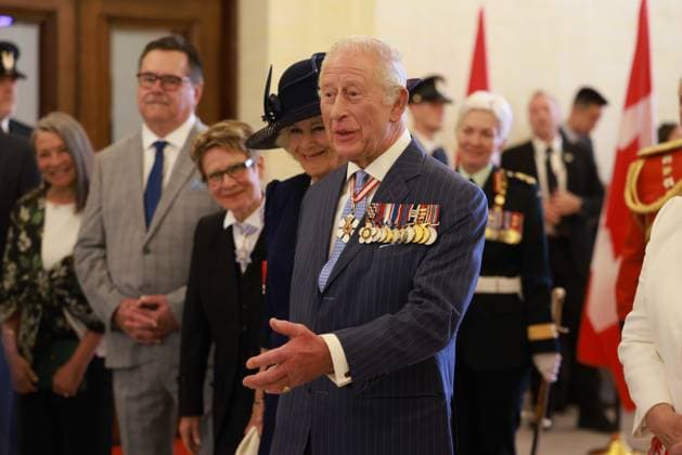 Britain s King Charles and Queen Camilla state visit to Ottawa, Canada, 27 May 2025 Ottawa, Canada, 27 May 2025: Britain s King Charles III and Queen Camilla arrive at the Senate building in Ottawa for the state opening of the Canadian Parliament., Credit:Ian Vogler Avalon Canada, Ottawa  Copyright: xIanxVoglerx xAvalonx 1003870432
