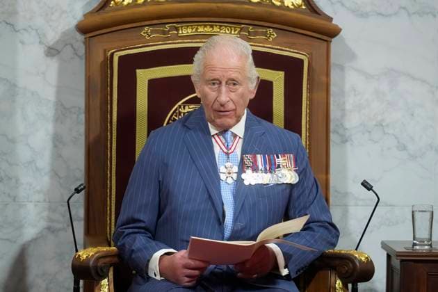 May 27, 2025, Ottawa, On, Canada: King Charles delivers the speech from the throne in the Senate in Ottawa on Tuesday, May 27, 2025. Ottawa Canada  - ZUMAc35_ 20250527_zaf_c35_039 Copyright: xAdrianxWyldx