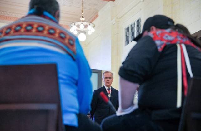 May 27, 2025, Ottawa, On, Canada: King Charles watches a drum performance as they arrive at the Senate of Canada Building in Ottawa on Tuesday, May 27, 2025. Ottawa Canada  - ZUMAc35_ 20250527_zaf_c35_063 Copyright: xChrisxTanouyex