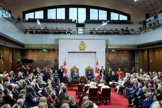May 27, 2025, Ottawa, On, Canada: King Charles delivers the speech from the throne in the Senate in Ottawa on Tuesday, May 27, 2025. Ottawa Canada  - ZUMAc35_ 20250527_zaf_c35_074 Copyright: xAdrianxWyldx