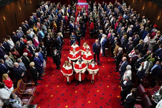 May 27, 2025, Ottawa, On, Canada: King Charles and Queen Camilla arrives to the Senate ahead of the King delivering the speech from the throne in the Senate in Ottawa on Tuesday, May 27, 2025. Ottawa Canada  - ZUMAc35_ 20250527_zaf_c35_321 Copyright: xSeanxKilpatrickx