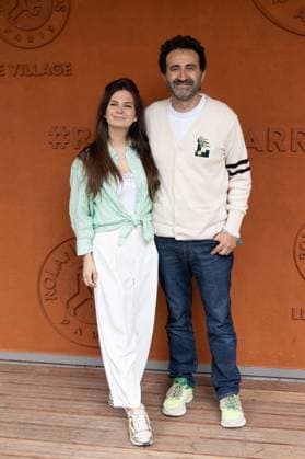 2025 French Open - Village Day 4 NB Olivia Madenian and Mathieu Madenian at village during the 2025 French Open at Roland Garros on May 28, 2025 in Paris, France. Photo by Nasser Berzane ABACAPRESS.COM Paris France  Copyright: xBerzanexNasser ABACAx