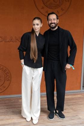 2025 French Open - Village Day 4 NB Victoria Dauberville and Mathieu Forget at village during the 2025 French Open at Roland Garros on May 28, 2025 in Paris, France. Photo by Nasser Berzane ABACAPRESS.COM Paris France  Copyright: xBerzanexNasser ABACAx