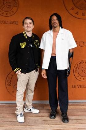 2025 French Open - Village Day 4 NB Fabien Devide and Arnaud Assoumani at village during the 2025 French Open at Roland Garros on May 28, 2025 in Paris, France. Photo by Nasser Berzane ABACAPRESS.COM Paris France  Copyright: xBerzanexNasser ABACAx