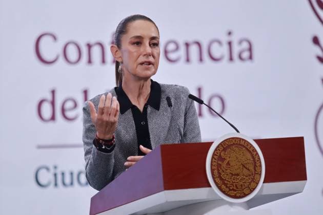 Mexico™s President Claudia Sheinbaum Holds Briefing Mexican President Claudia Sheinbaum Pardo speaks during a briefing where she explained the use of the six ballots for the election of judges, ministers, and magistrates that the Mexican citizens will elect. at the National Palace on May 28, 2025, in Mexico City, Mexico. (Photo by Carlos Santiago Eyepix Group) Copyright: xCarlosxSantiago xEyepixxGroupx CS_28052025_156510