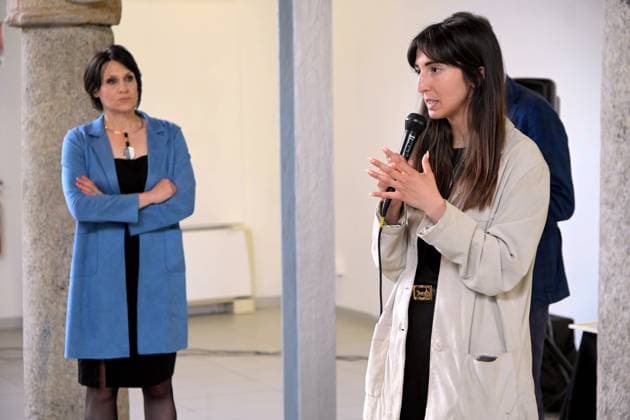Milan, Italy: Milan, Milano Donna Award, at the former Fornace di alzaia Naviglio Pavese, with councilor Gaia Romani and Elena Buscemi Milan Italy  - ZUMAp169 20250528_zea_p169_395 Copyright: xMaurizioxMaulex