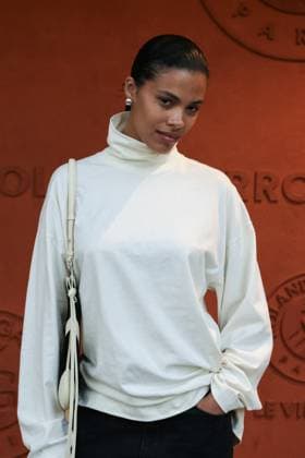 2025 French Open - Celebrities At Village Night Day 4 NB Tina Kunakey at Village for night session during the 2025 French Open at Roland Garros on May 28, 2025 in Paris, France. Photo by Nasser Berzane ABACAPRESS.COM Paris France  Copyright: xBerzanexNasser ABACAx