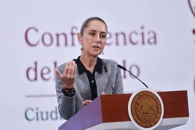 Mexico™s President Claudia Sheinbaum Holds Briefing Mexican President Claudia Sheinbaum Pardo speaks during a briefing where she explained the use of the six ballots for the election of judges, ministers, and magistrates that the Mexican citizens will elect. at the National Palace on May 28, 2025, in Mexico City, Mexico. Mexico City CDMX Mexico Copyright: xCarlosxSantiagox