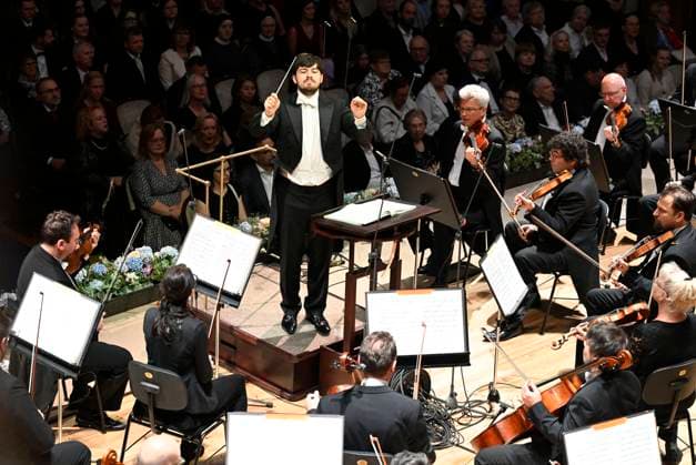 Prague Radio Symphony Orchestra concert under Czech conductor Jan Sedlacek, center, during the Prague Spring International Music Festival on 28 May 2025, Prague, Czech Republic. (CTKxPhoto KaterinaxSulova) CTKPhotoP2025052809813  CTKPhotoP2025052809813