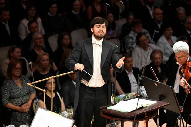 Prague Radio Symphony Orchestra concert under Czech conductor Jan Sedlacek, left, during the Prague Spring International Music Festival on 28 May 2025, Prague, Czech Republic. (CTKxPhoto KaterinaxSulova) CTKPhotoP2025052809822  CTKPhotoP2025052809822