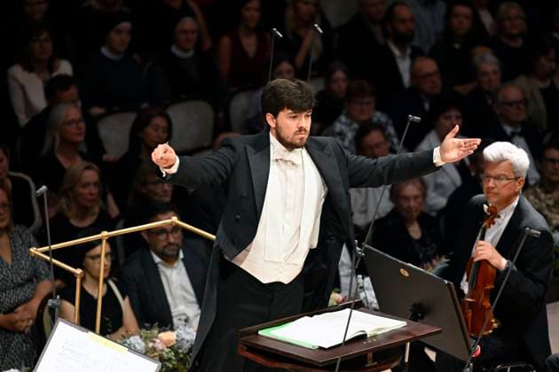 Prague Radio Symphony Orchestra concert under Czech conductor Jan Sedlacek, left, during the Prague Spring International Music Festival on 28 May 2025, Prague, Czech Republic. (CTKxPhoto KaterinaxSulova) CTKPhotoP2025052809825  CTKPhotoP2025052809825