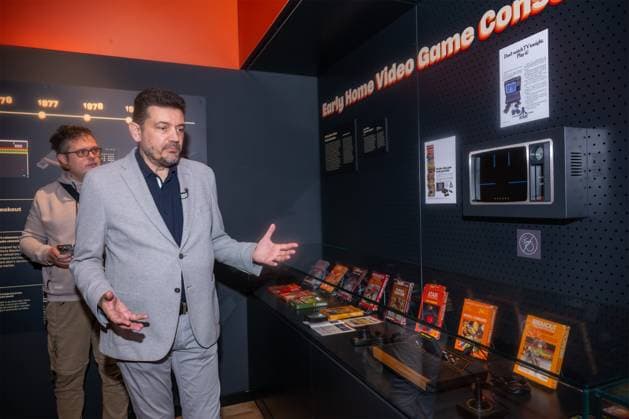 Kroatien, Eröffnung des Videospiel-Geschichte Museums in Zagreb 250529_PXL_videogamesmuseum Opening of the Museum of Video Game History, a new cultural attraction dedicated to the development of the video game industry from the 1960s to the beginning of this millennium, in Zagreb, Croatia, on May 29. 2025.  NevaxZganec PIXSELL