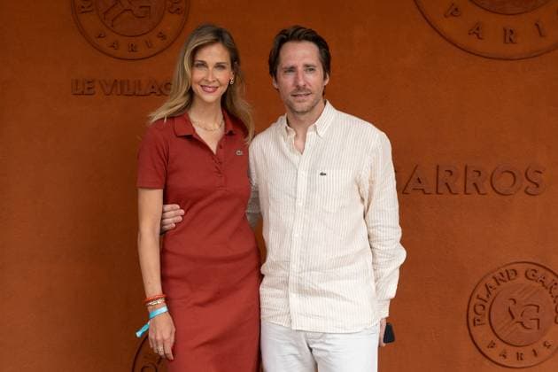 French Open Vips At The Village LZ Ophelie Meunier and Mathieu Vergne take a pose at Roland Garros for the French open on May 29, 2025, in Paris, France. Photo by Laurent Zabulon ABACAPRESS.COM  Copyright: xZabulonxLaurent ABACAx