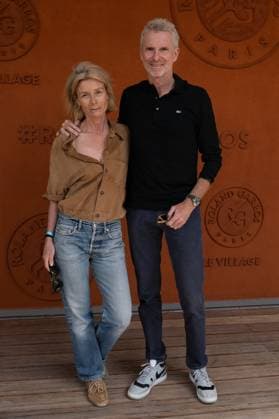 French Open Vips At The Village LZ Hortense Brogniart and Denis Brogniart take a pose at Roland Garros for the French open on May 29, 2025, in Paris, France. Photo by Laurent Zabulon ABACAPRESS.COM  Copyright: xZabulonxLaurent ABACAx