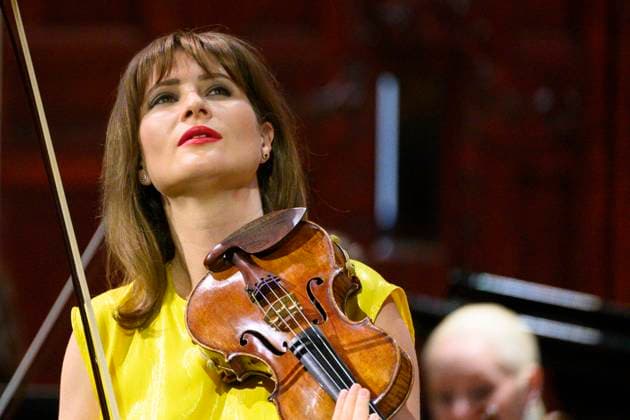 Georgian-born German violinist Lisa Batiashvili with London Symphony Orchestra with their Chief Conductor Sir Antonio Pappano concert during the Prague Spring International Music Festival in Prague, Czech Republic, May 29, 2025. (CTKxPhoto MichalxKamaryt) CTKPhotoP2025052908428  CTKPhotoP2025052908428