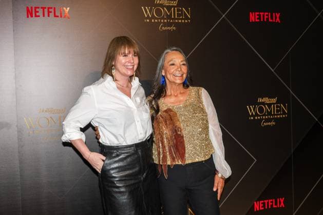 May 29, 2025, Toronto, On, Canada: Kerry Swanson, left, and Tantoo Cardinal are pictured at The Hollywood Reporter Women In Entertainment Canada Tribute Awards at The Ritz-Carlton Hotel in Toronto, on Thursday, May 29, 2025. Toronto Canada  - ZUMAc35_ 20250529_zaf_c35_090 Copyright: xLauraxProctorx
