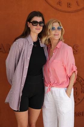 2025 French Open - Celebrities At Village Day 6 NB Oriane Deschamps and Michele Laroque at Village during the 2025 French Open at Roland Garros on May 30, 2025 in Paris, France. Photo by Nasser Berzane ABACAPRESS.COM Paris France  Copyright: xBerzanexNasser ABACAx