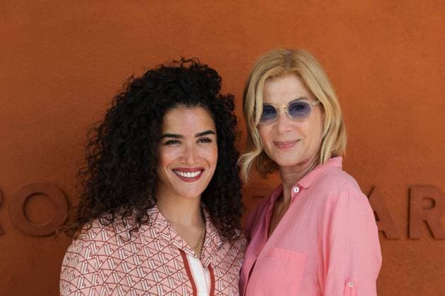French Open - Vips At The Village Sabrina Ouazani, Michele Laroque at Village during the 2025 French Open at Roland Garros on May 30, 2025 in Paris, France. Photo by Nasser Berzane ABACAPRESS.COM Paris France  Copyright: xBerzanexNasser ABACAx
