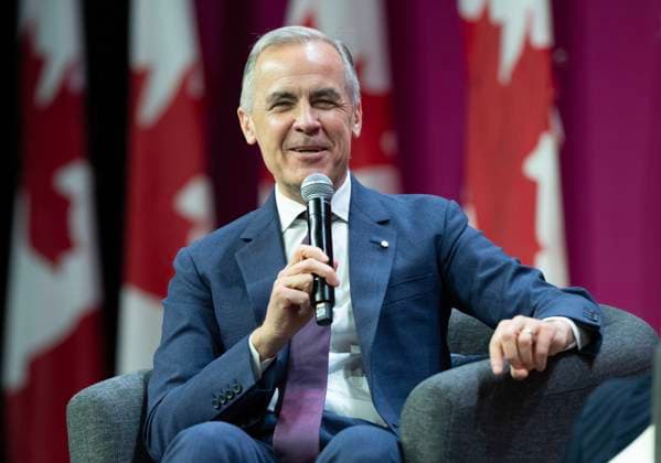 May 30, 2025, Ottawa, On, Canada: Prime Minister Mark Carney smiles as he speaks at the Federation of Canadian Municipalities conference, in Ottawa, Friday, May 30, 2025. Ottawa Canada  - ZUMAc35_ 20250530_zaf_c35_024 Copyright: xAdrianxWyldx