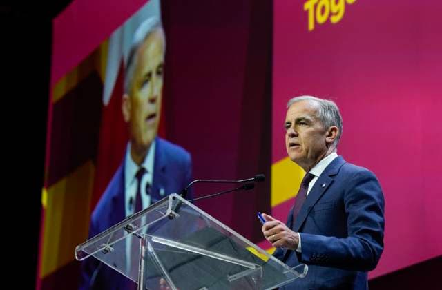 May 30, 2025, Ottawa, On, Canada: Prime Minister Mark Carney speaks at the Federation of Canadian Municipalities conference, in Ottawa, Friday, May 30, 2025. Ottawa Canada  - ZUMAc35_ 20250530_zaf_c35_025 Copyright: xAdrianxWyldx