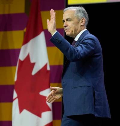 May 30, 2025, Ottawa, On, Canada: Prime Minister Mark Carney waves to the audience after speaking at the Federation of Canadian Municipalities conference, in Ottawa, Friday, May 30, 2025. Ottawa Canada  - ZUMAc35_ 20250530_zaf_c35_032 Copyright: xAdrianxWyldx