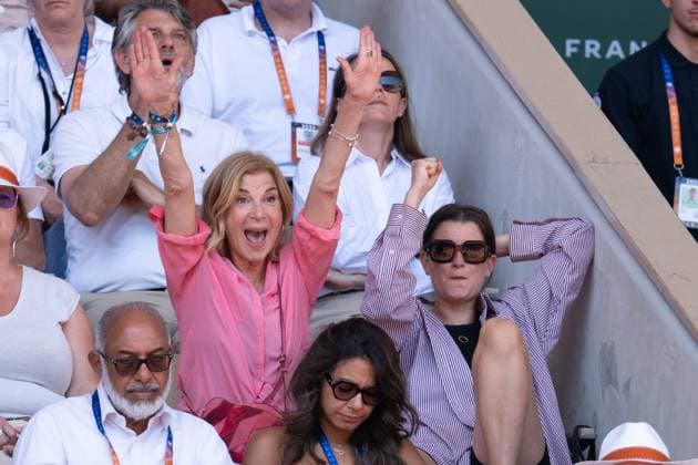 French Open Vips At The Stands LZ Michelle Laroque and her daughter Oriane attend the Roland Garros 2025 tournament on May 30, 2025 in Paris, France. Photo by Laurent Zabulon ABACAPRESS.COM Paris  Copyright: xZabulonxLaurent ABACAx