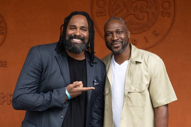 French Open Vips At The Village LZ Ronny Turiaf and Florent Pietrus attend the Roland Garros 2025 tournament on May 31, 2025 in Paris, France. Photo by Laurent Zabulon ABACAPRESS.COM Paris  Copyright: xZabulonxLaurent ABACAx