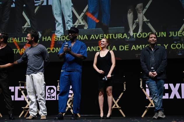 Comic Con Experience Mexico 2025 ˜CCXP™ - Day 2 (L-R) Jonathan Bailey, Mahershala Ali, Scarlett Johansson and Gareth Edwards during a conference for the announcement of the film Jurassic World Rebirth as part of the the 2nd edition of Comic Con Experience Mexico 2025 ˜CCXP™ at Centro Banamex. on May 31, 2025 in Mexico City, Mexico. Mexico City CDMX Mexico Copyright: xCarlosxTischlerx