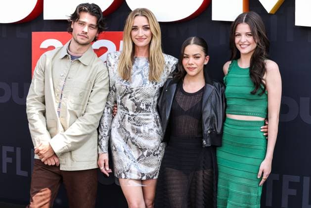 Netflix Tudum 2025: The Live Event INGLEWOOD, LOS ANGELES, CALIFORNIA, USA - MAY 31: Felix Mallard, Brianne Howey, Antonia Gentry and Sara Waisglass arrive at the Netflix Tudum 2025: The Live Event held at the Kia Forum on May 31, 2025 in Inglewood, Los Angeles, California, United States., Credit:Xavier Collin Avalon United States, California, Inglewood, Kia Forum  Copyright: xXavierxCollinx xAvalonx 1005933827