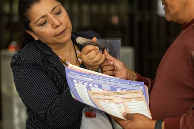 June 1, 2025, Mexico City, Mexico: First elections for the federal judiciary. With this exercise, Mexico becomes the first country to elect all its judges by popular vote. Mexico City Mexico - ZUMAl178 20250601_znp_l178_051 Copyright: xCristianxLeyvax