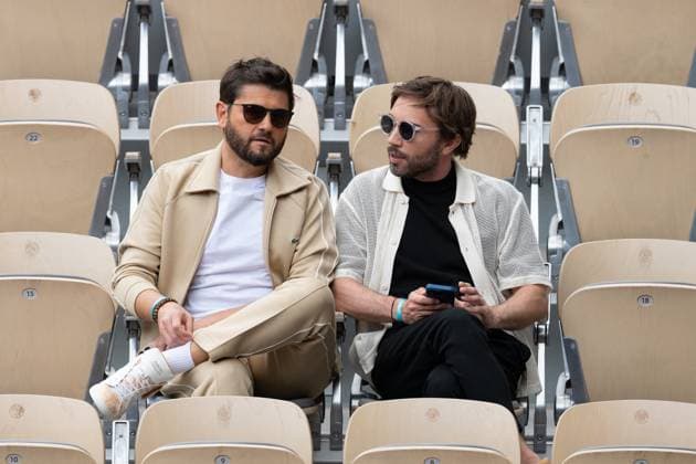 French Open Vips At The Stands LZ Christophe Beaugrand and his husband Ghislain Gerin attend the Roland Garros 2025 tournament on June 2, 2025 in Paris, France. Photo by Laurent Zabulon ABACAPRESS.COM  Copyright: xZabulonxLaurent ABACAx