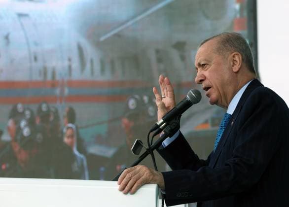 Turkish President Recep Tayyip Erdogan in Ankara ANKARA, TURKIYE - JUNE 02: (----EDITORIAL USE ONLY - MANDATORY CREDIT - TURKISH PRESIDENCY MUSTAFA KAMACI HANDOUT - NO MARKETING NO ADVERTISING CAMPAIGNS - DISTRIBUTED AS A SERVICE TO CLIENTS----) Turkish President Recep Tayyip Erdogan makes a speech during the Green Homeland Heroes On Duty event at Etimesgut Airport in Ankara, Turkiye on May June 02, 2025. Turkish Presidency Mustafa Kamaci Handout Anadolu Ankara Turkey. Editorial use only. Please get in touch for any other usage.  Copyright: x2025xAnadoluxTurkishxPresidencyx xMustafaxKamacix xHandoutx