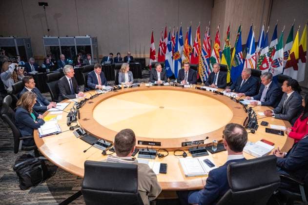 June 2, 2025, Saskatoon, Sk, CANADA: The First MinisteröÄÃ s Meeting in Saskatoon on Monday, June 2, 2025. Saskatoon CANADA  - ZUMAc35_ 20250602_zaf_c35_022 Copyright: xLiamxRichardsx