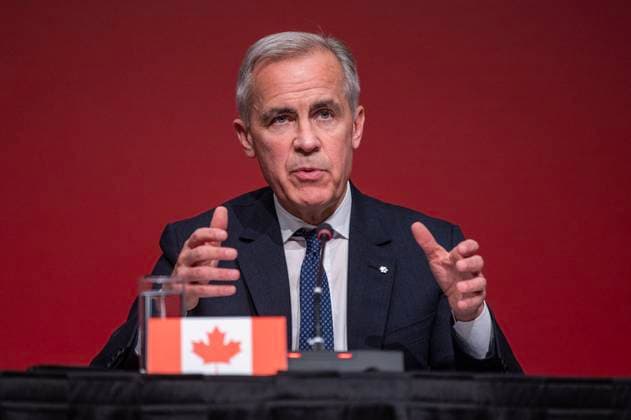 June 2, 2025, Saskatoon, Sk, CANADA: Prime Minister Mark Carney speaks to media following the First MinisteröÄÃ s Meeting in Saskatoon, Sask., Monday, June 2, 2025. Saskatoon CANADA  - ZUMAc35_ 20250602_zaf_c35_210 Copyright: xLiamxRichardsx