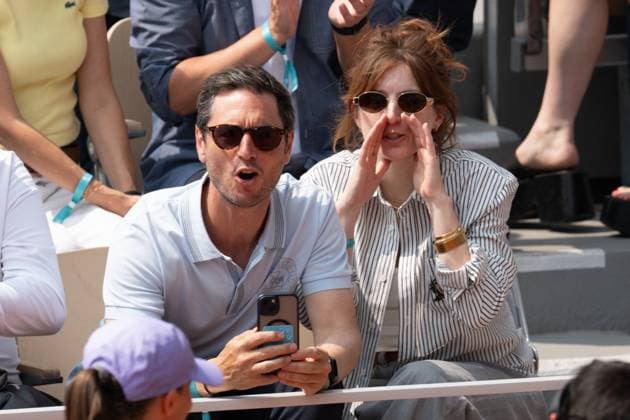 French Open Vips At The Stands LZ Jeremie Elkaïm and Alison Wheeler attend the Roland Garros 2025 tournament on June 3, 2025 in Paris, France. Photo by Laurent Zabulon ABACAPRESS.COM Paris  Copyright: xZabulonxLaurent ABACAx